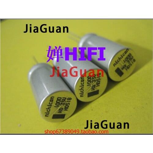 10PCS NEW NICHICON HD 35V1000UF 12.5X25MM Aluminum electrolytic capacitor 1000UF 35V high frequency low resistance 1000uF/35V