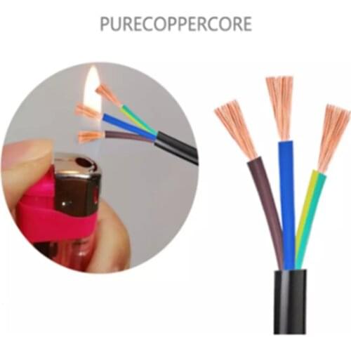 18 AWG 0.75MM2 RVV 2/3/4/5/6/7/8/10/12/14/16/18 Cores Pins Copper Wire Conductor Electric RVV Cable Black