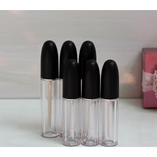 20/50/100pcs Empty Lip Balm Tube DIY Homemade Lipstick Bottle Scrub Bullet Head Black Cap Cosmetic Beauty DIY Package Container