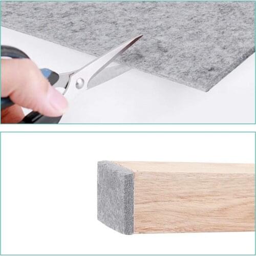 3PCS 100CM Adhesive Felt Pads DIY Felt Strip Rolls Table Chair Protection Pad Furniture Wear-resistant Anti-scratch Muffler Tape