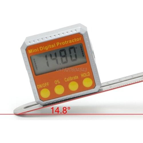 360 Degree Digital Protractor Inclinometer Electronic Level Box Magnetic Angle Gauge Teter Tools R08 Whosale&DropShip