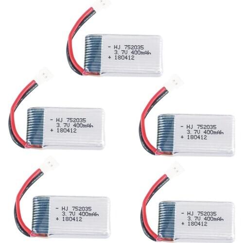 H31 Battery 3.7v 400mah Lipo battery for X4 H107 H31 KY101 E33C E33 U816A V252 H6C RC Drone Spare Parts 3.7v 752035 Battery