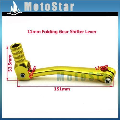 Aluminum 11mm Folding Gear Shifter Lever For 50cc 70cc 90cc 110cc 125cc 140cc 150cc 160cc Pit Dirt Bike Motorcycle Motocross