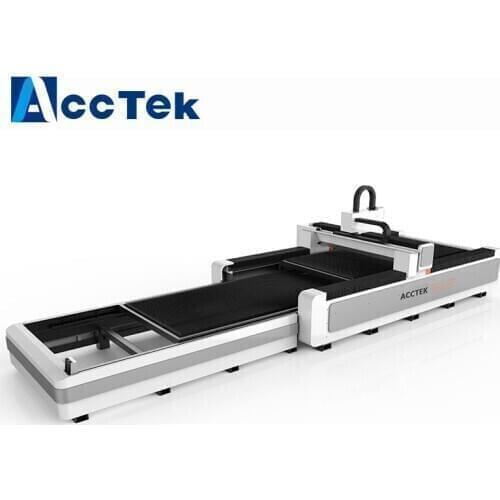 Raycus Laser Source 1500W 3015 Fiber Laser Cutting Machine For Stainless Steel with exchanging platform