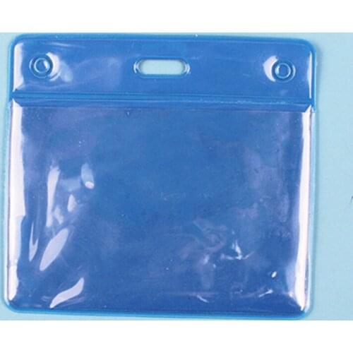 AU42 -10 x Clear Vertical ID Badge Card Plastic Pocket Holder Pouches 100 x 83mm