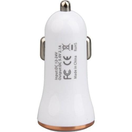 Electroplating Car Charger Mini Dual USB Car Charger Car USB Charger For Phone 2 Port Fast Car-Charger For iPhone XS 100pcs