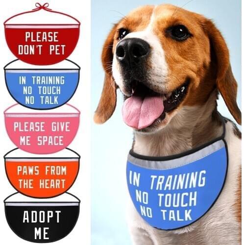 Custom Dog Bandana Cotton Reflective Medium Large Dogs Bandanas Bib Personalized for Dogs Pitbull Pet Accessories