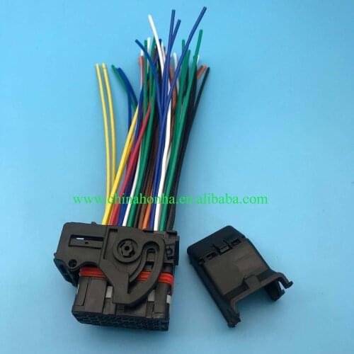 Free shipping 48 pin/way molex electrical ecu connector wire harness sets female plastic automotive socket 0366380002 0643201311
