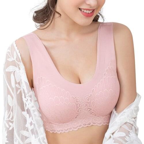 Seamless Bras For Women Underwear BH Sexy Lace Brassiere Push Up Bralette With Pad Latex Bra Without Underwire Bones Female top