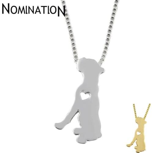 Boxer dog necklace pet lovers pendant jewelry golden colors plated fast delivery