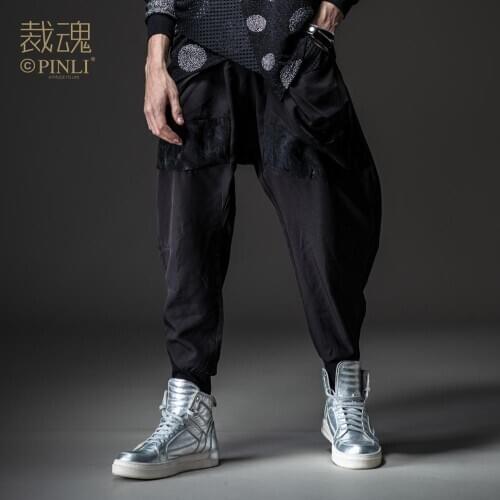 Free shipping New fashion male mens unique design Soul 2020 autumn Mens Dark Harlan Casual Pants trousers BC203117232
