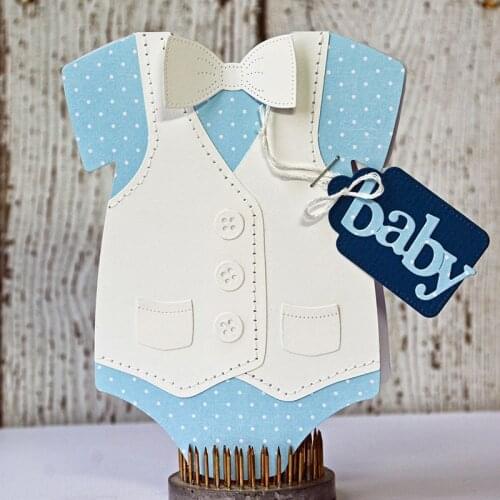 Baby Boy Girl One Piece Suit Metal Cutting Dies Craft Die Cut Clothes Scrapbooking Decorative Photo Album Die For Card Making