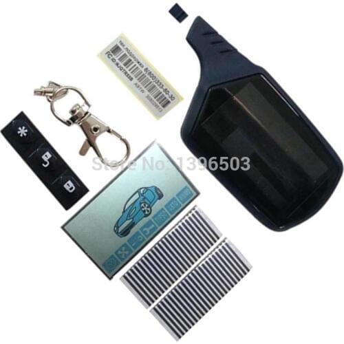 A91 Case Keychain + A91 LCD Display Zebra Paper for Russian Car Alarm 2 way LCD Remote Control Keychain Fob Twage Starline A91