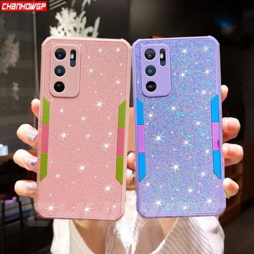 Bling Glitter Contrast Color Case For Samsung Galaxy A12 A42 A52 A72 A32 4G 5G A21S A51 A71 A11 A31 A41 Soft TPU Back Cover Capa
