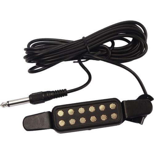 Black Guitar 12 Holes Sound Pickup String Instrument Parts Accessories