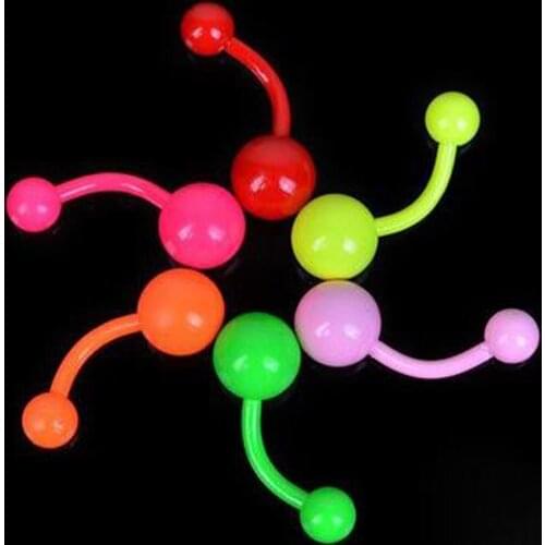 1 Piece Belly Ring Neon Candy Color Stainless Steel Navel Rings Sexy Belly Button Rings Body piercing Jewelry Gift Girl Women