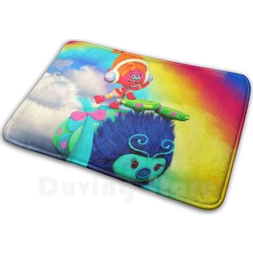 Trolls Dj Suki And Poppy Carpet Mat Rug Cushion Soft Trolls Poppy And Branch Trolls Poppy And Branch As Humans Trolls 2