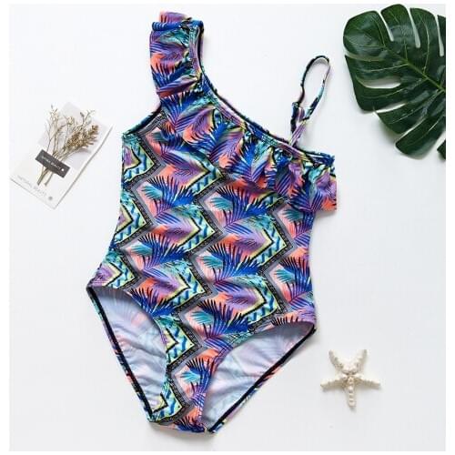 New 2019 Girls swimwear 5~13Year Girls Swimsuit Ruffle style Children swimwear Kids Beach wear Bathing suit-ST171