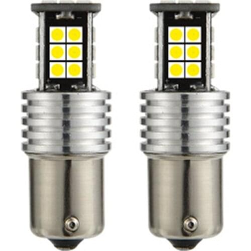 50pcs/lot P21W canbus Error Free S25 1156 BA15S for chevrolet cruze LED White lamp Car Turn signal light parking lights bulb