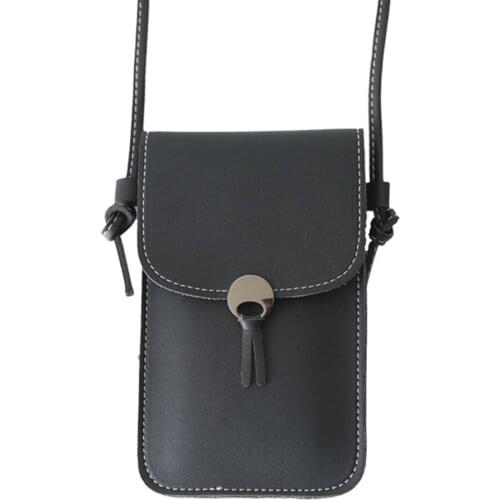 Summer Women Outdoor Pocket Wallet Small Crossbody Bag Mobile Phone Screen Daily PU Leather Bag Shoulder Bag