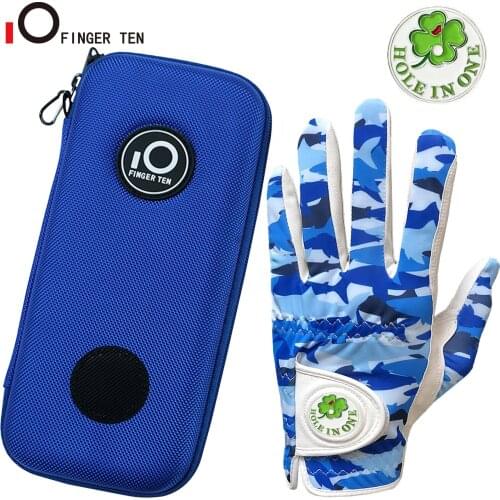 Left Right Hand Golf Gloves Men Cabretta Leather Breathable Glove Box Golfer Holder Bags S M ML L XL Pack Black Drop Shipping