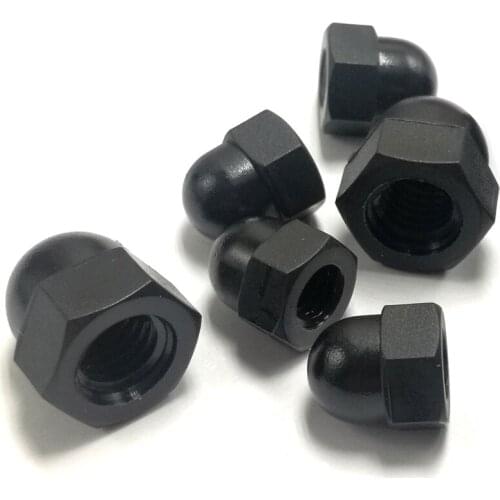 M3-M12 Nylon Hex Acorn Nuts , PA66 Plastic Hex Domed Cap Nut , F004