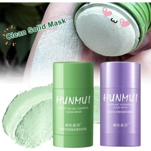 Green Tea Mask Stick Cleansing Face Clean Mask Mud Whitening Moisturizing Purifying Face Masks Clay Stick Oil Control Skin Care