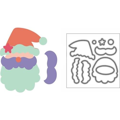 New Cutie Santa Face Craft Embossing Mold 2021 Metal Cutting Dies for DIY Decorative Scrapbooking Album Card Making No Stamps