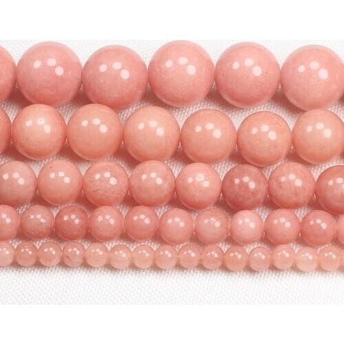 Rhodonite Pink Jade 4-12mm Round Beads 15inch ,Wholesale For DIY Jewellery Free Shipping