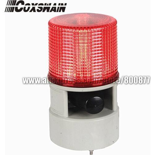 LED Alarm beacon light with 20W Siren Speaker, DC12/24V, AC220V, 4 flash patterns, 7 sounds, watherproof, PC lens (TBD-S125DL)