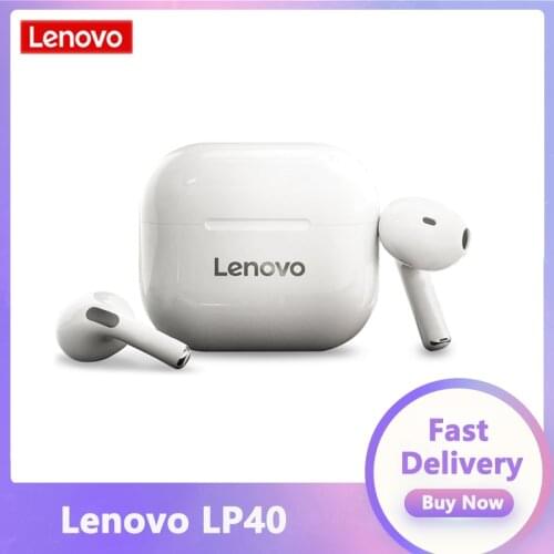 Original Lenovo LP40 TWS Bluetooth Earphones Wireless Headphones Touch Control Sport Headset Stereo Earbuds For iPhone Android