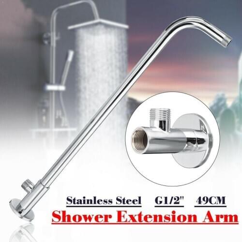 Shower Extension Arm Bathroom Copper Base Strong Wall Hand Accessory Mount Shower Adjustable Bracket Holder Bathroom X1L5