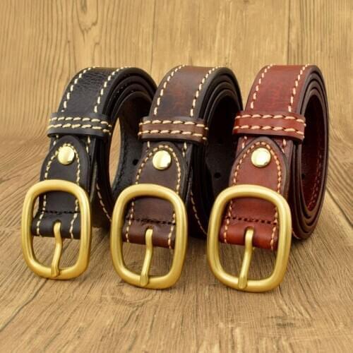 High Quality red Belt Men Classic Pin Buckle designer Waistband Casual genuine Leather exquisite young boys cintos masculinos