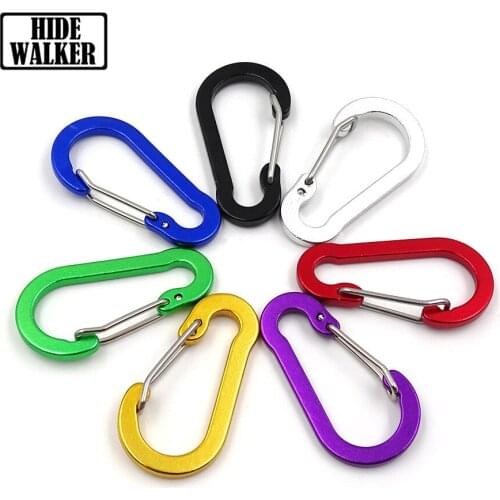 Carabiner Clips Keychain Carabiner Hook Key Ring Outdoor Hiking Climbing Multitool Camping Acessories Keychain Holder Multicolor