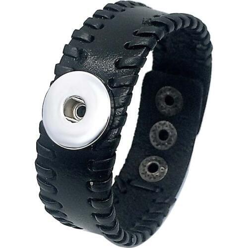 Hot Sale 162 Original Hand Woven Genuine Leather Retro Fashion Bracelet 12mm 18mm Snap Button Charm Jewelry For Women Gift