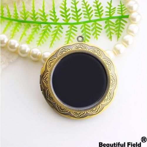 1pcs Fit 30mm Photo Loclet Box Setting Brush Bronze Color Plated Oval Cameo Base Blank Tray