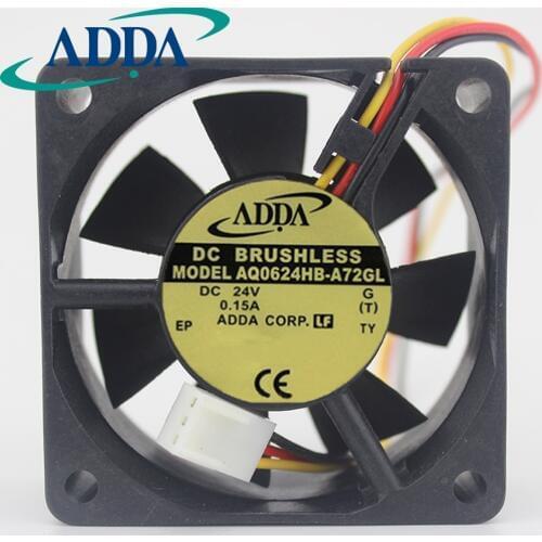 1pcs waterproof fan AQ0624HB-A72GL IP68 6025 6CM 60mm 24V cooling fan 4600RPM