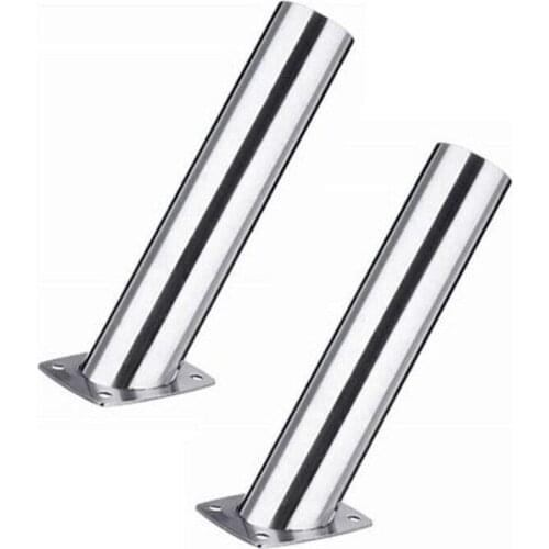 2 Pcs Stainless Steel Flush Mount Fishing Rod Holder 90 Degree Narrow Top