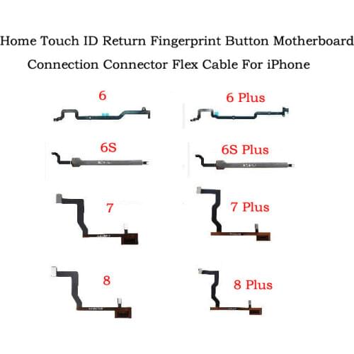ZONBEMA 100pcs/lot High quality New Long Home Button Main board Motherboard connector flex cable for iPhone 6 6 Plus 4.7" 5.5"