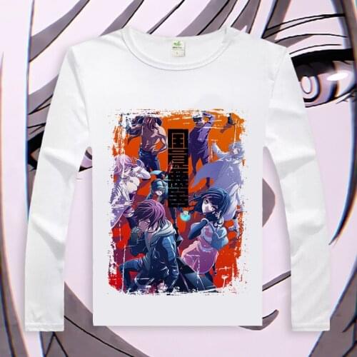 Akudama Drive Cosplay T Shirt All Member Print Long Sleeves T-Shirt Spring Autumn Akudama Drive Anime Top Tee tshirt Costume