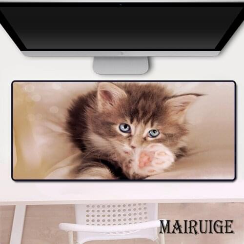 80x40 Large Cute Cats Mouse Pad Computer Table Pad Gamer Keyboard Non-slip Mousepad PC Laptop Kawaii Gaming Accessories Carpet