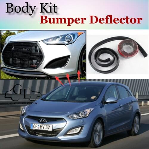 For Hyundai i30 / Elantra GT Bumper Lip / Front Spoiler Deflector For TopGear Friends Car Tuning View / Body Kit / Strip Skirt