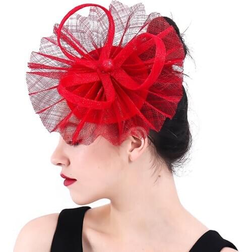 Women Amazing Party Fedora Cap Ladies Occasion Derby Fascinator Wedding Hat Bride Headpiece Mariage Bridal Chapeau Cap Headband