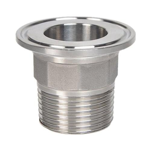 1/2" 3/4" 1" 1-1/4" 1-1/2" 2" (DN15-DN50) SS304 Stainless Steel Sanitary Female Thread Hex Ferrule Pipe Fitting Tri Clamp Type
