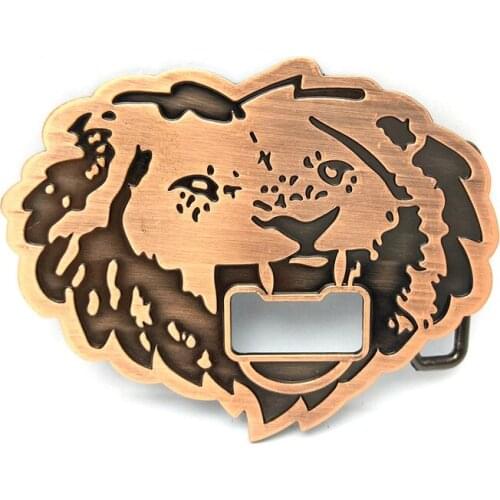 The cowboys of the west belt buckle the tiger head with a bottle opener multi-functional belt buckle for 4.0