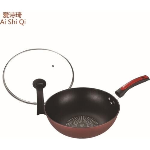 Non-stick cookware, gift potware set, health pot, no oil smoke, flat bottom wok