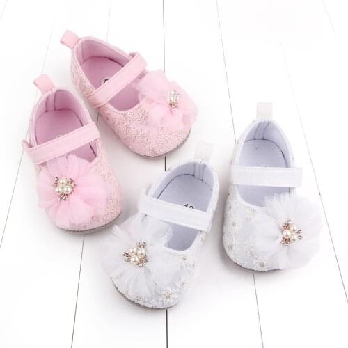 2021 Cute Newborn Infant Baby Girls Princess Shoes Bowknot Toddler Summer Sandals Non-slip Shoes 0-18M