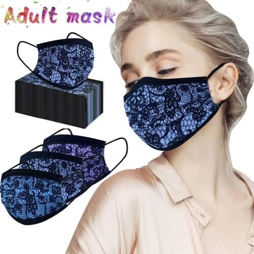 50pcs Adult Disposable Mask Skincare Unisex Fashion Unwashable 3ply Face Masks Mondmasker Masker Breathable Face Mask Fashion