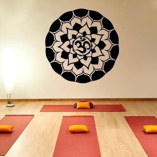 Mandala Wall Decals Yoga Studio Decor Vinyl Sticker Mandala Wall Sticker Harmony Mandala Stencil Home Bedroom Decor Design C288
