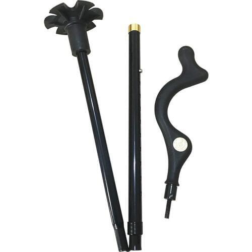 New useful Cane Folding Safety Walking Stick Self-Standing Hand Adjustment Folding Cane for For Old Man Handlebar Trekking